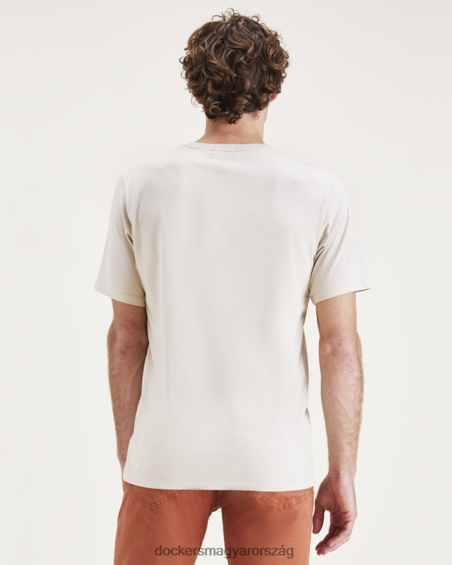 Dockers férfiak Crewneck póló, vékony szabású P840P699 ruházat szaharai khaki