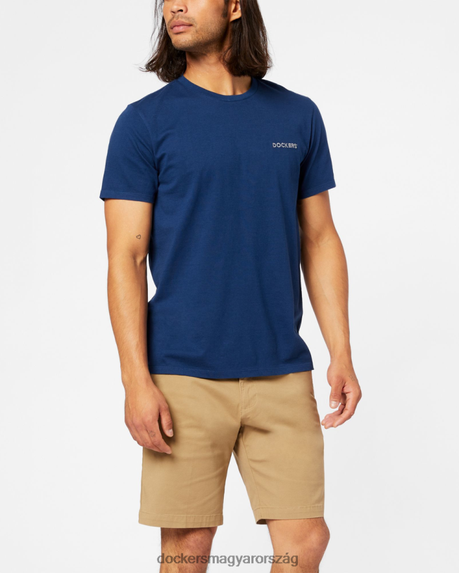 Dockers férfiak alfa logós póló, vékony fazon P840P382 ruházat birtok kék