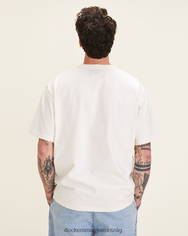 Dockers férfiak dandois relaed póló P840P309 ruházat kócsag - fehér