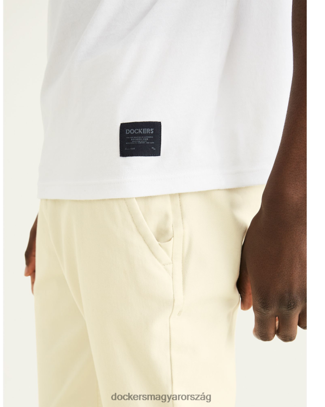 Dockers férfiak eredeti póló, vékony szabású P840P175 ruházat fényes fehér