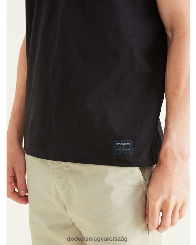 Dockers férfiak eredeti póló, vékony szabású P840P176 ruházat ásványi fekete