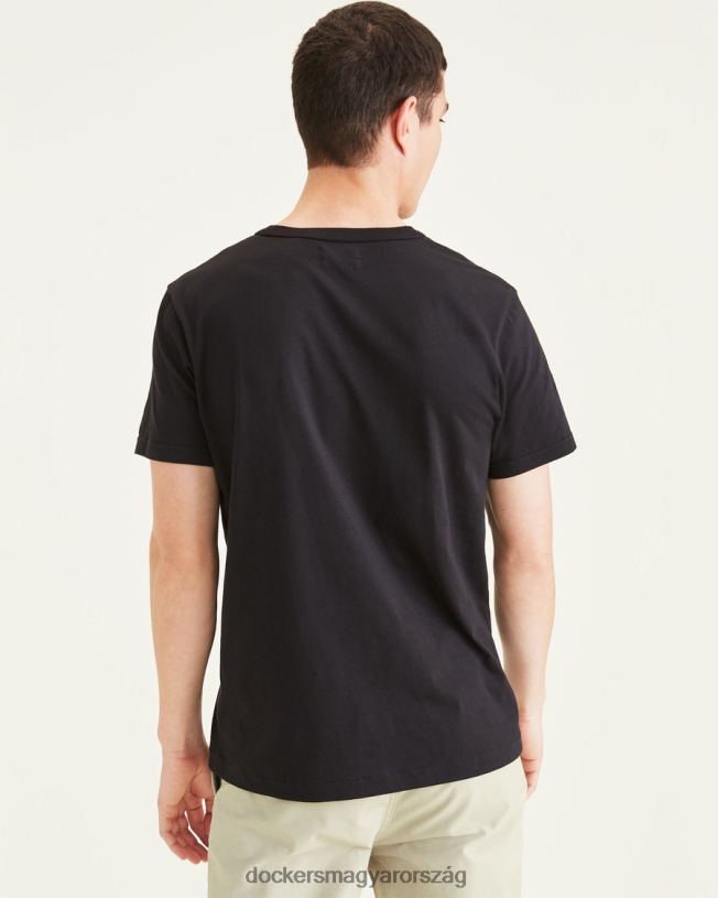 Dockers férfiak eredeti póló, vékony szabású P840P176 ruházat ásványi fekete