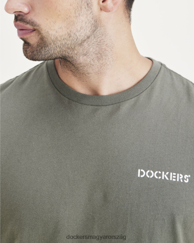 Dockers férfiak grafikus póló (nagy és magas) P840P868 ruházat sablon zöld