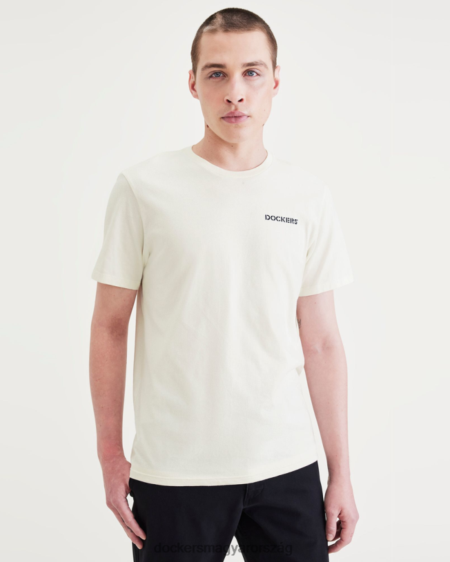 Dockers férfiak grafikus póló, vékony szabású P840P334 ruházat kócsag - fehér