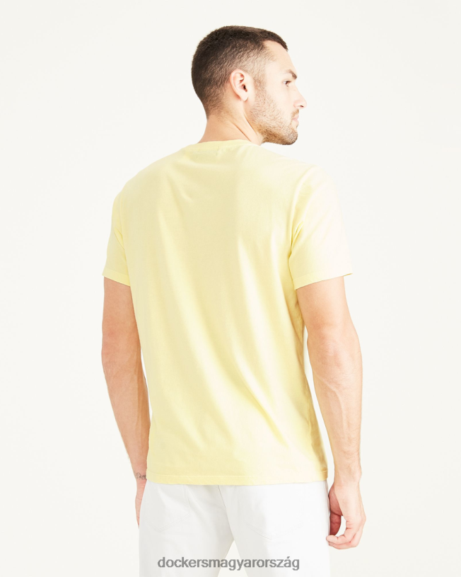 Dockers férfiak grafikus póló, vékony szabású P840P852 ruházat sárga körte