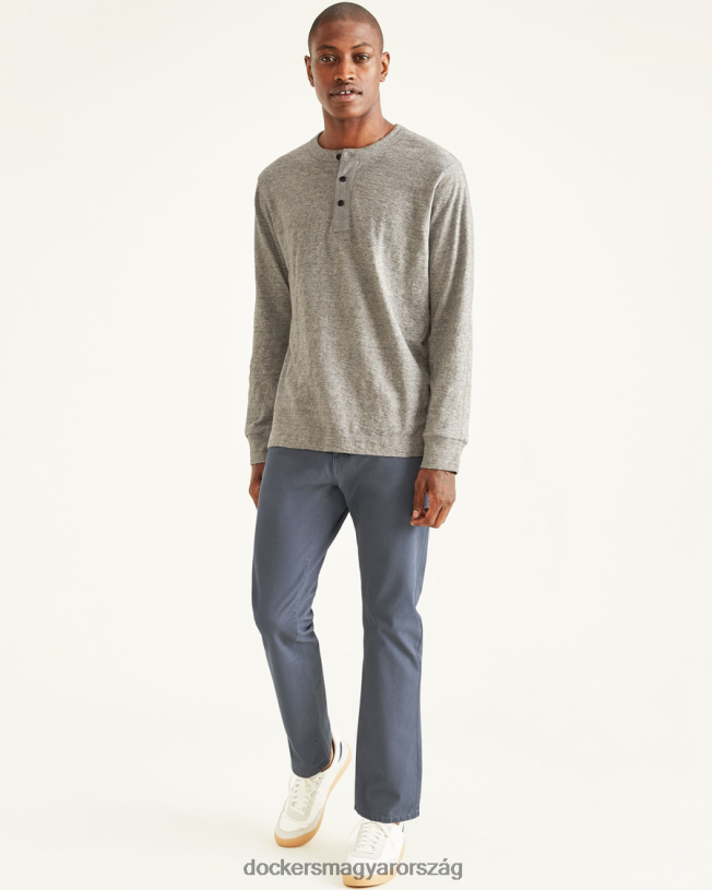 Dockers férfiak henley, normál szabású P840P695 ruházat füstölgő hanga - szürke