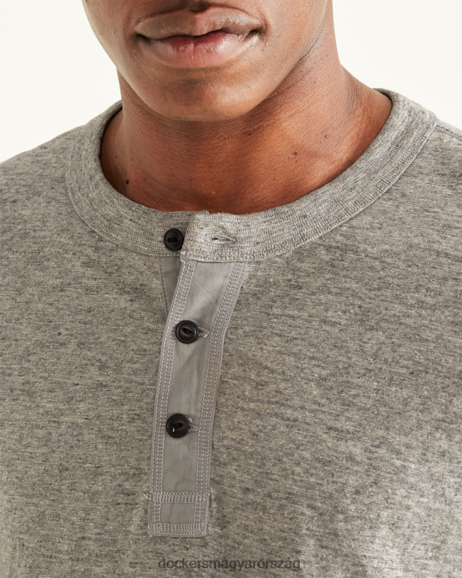 Dockers férfiak henley, normál szabású P840P695 ruházat füstölgő hanga - szürke