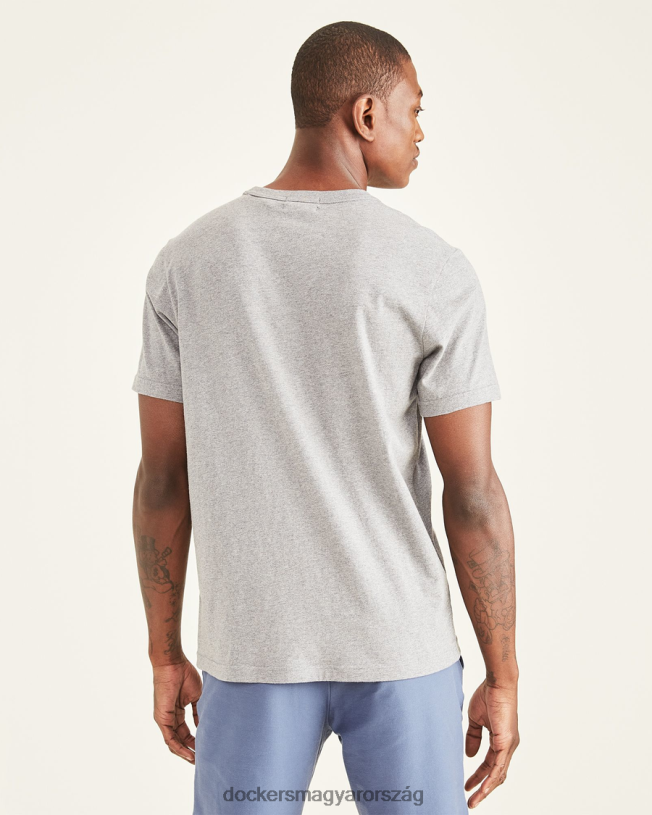 Dockers férfiak ikon póló, vékony szabású P840P808 ruházat szürke hanga