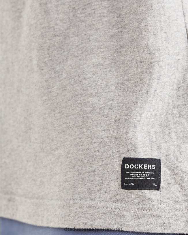 Dockers férfiak ikon póló, vékony szabású P840P808 ruházat szürke hanga