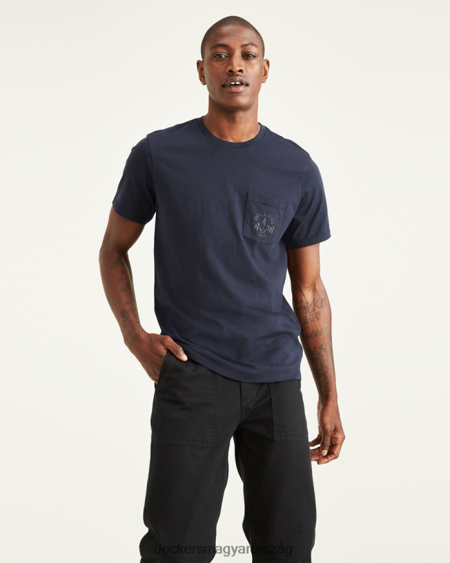 Dockers férfiak jon rose kollekció zseblogós póló P840P414 ruházat sötétkék blézer - kék