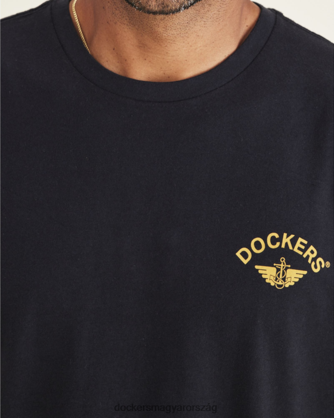 Dockers férfiak logós póló (nagy és magas) P840P869 ruházat fekete