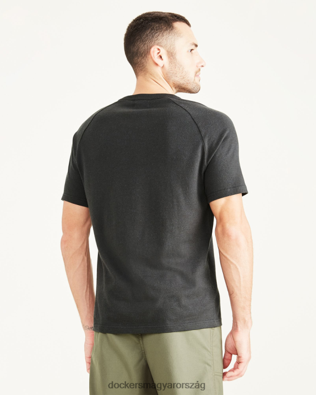 Dockers férfiak rec póló, vékony szabású P840P843 ruházat kalóz fekete