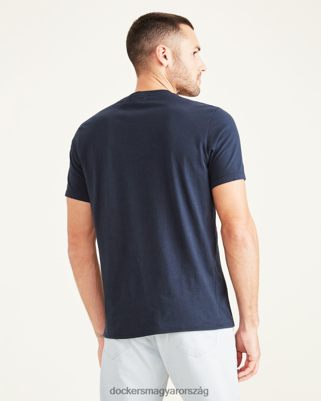 Dockers férfiak script grafikus póló, vékony szabású P840P622 ruházat sötétkék blézer - kék