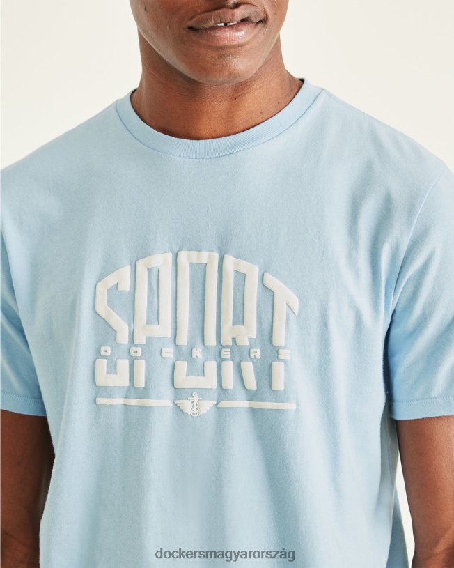 Dockers férfiak sportgrafikus póló, vékony szabású P840P729 ruházat cerulean - kék