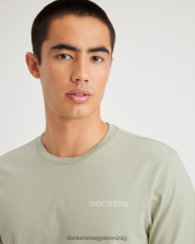 Dockers férfiak stencil grafikus póló, vékony szabású P840P190 ruházat szösz - zöld