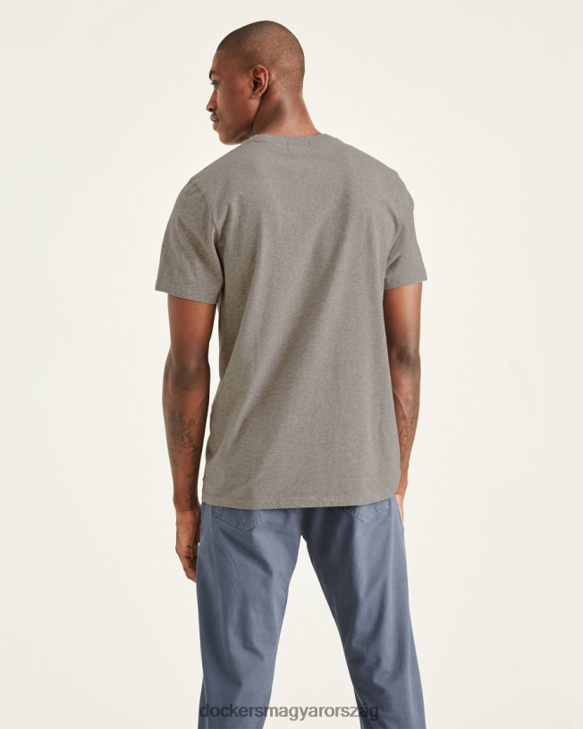 Dockers férfiak stencil grafikus póló, vékony szabású P840P711 ruházat hanga szürke