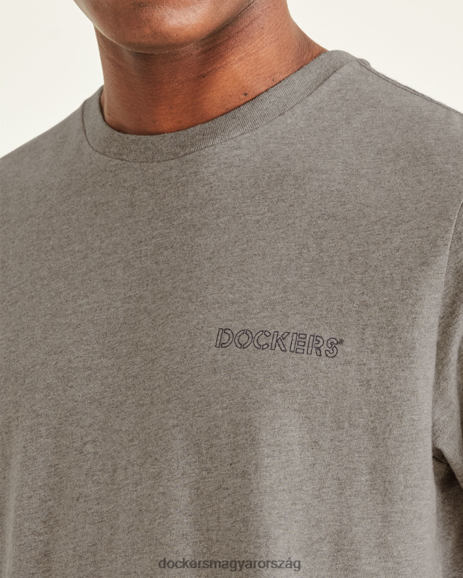 Dockers férfiak stencil grafikus póló, vékony szabású P840P711 ruházat hanga szürke