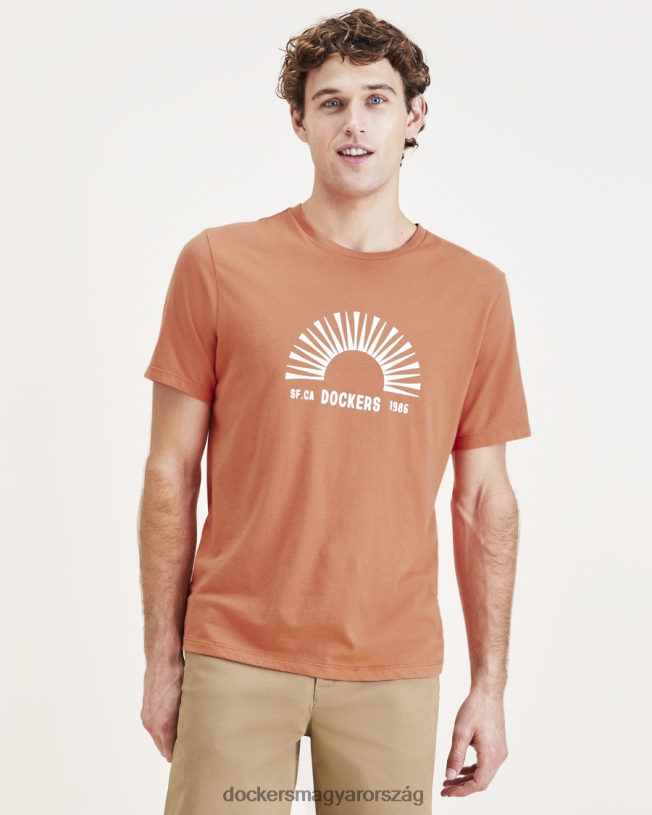 Dockers férfiak sun & surf grafikai póló, vékony szabású P840P576 ruházat narancs
