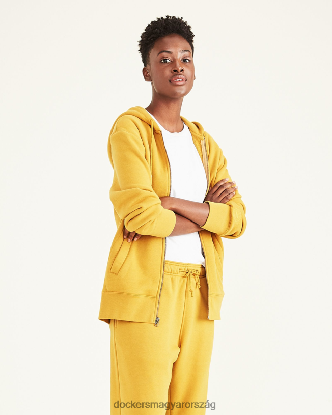 Dockers férfiak Teljes cipzáras kapucnis, normál szabású P840P527 ruházat chai tea - narancs