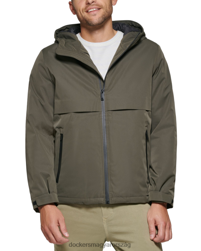 Dockers férfiak flex tech hegesztett karimás kapucnis pulóver P840P521 ruházat Camo oliva - zöld