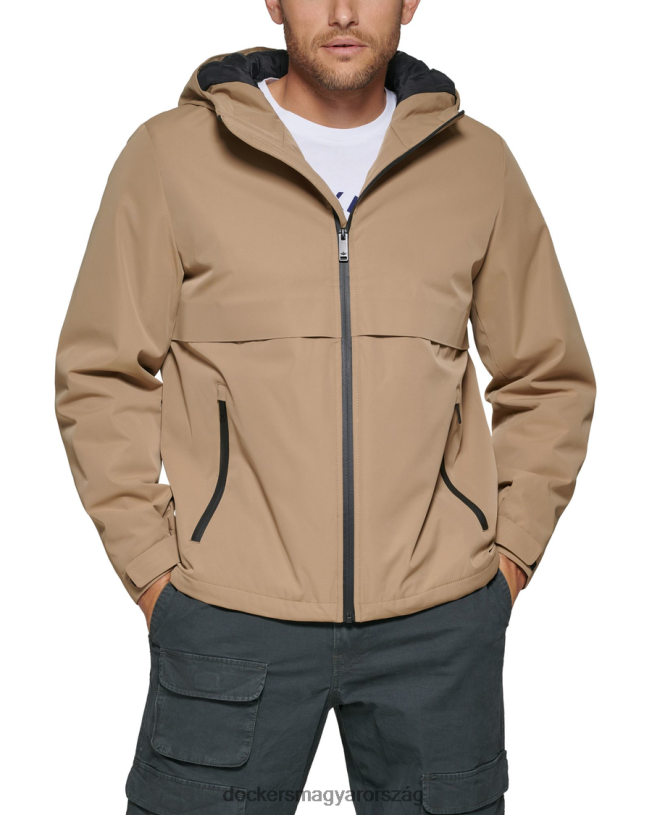 Dockers férfiak flex tech hegesztett karimás kapucnis pulóver P840P522 ruházat szaharai khaki