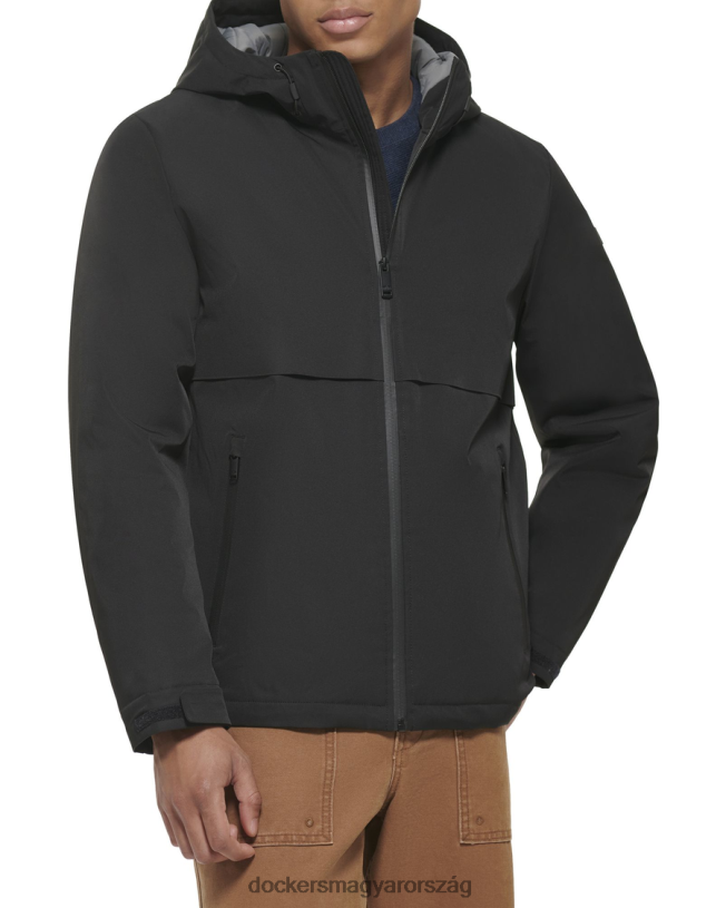 Dockers férfiak flex tech hegesztett karimás kapucnis pulóver P840P631 ruházat fekete