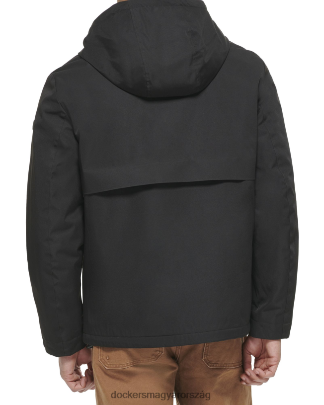 Dockers férfiak flex tech hegesztett karimás kapucnis pulóver P840P631 ruházat fekete