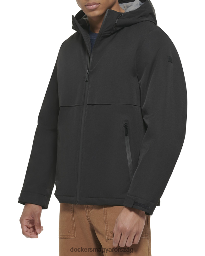 Dockers férfiak flex tech hegesztett karimás kapucnis pulóver P840P631 ruházat fekete