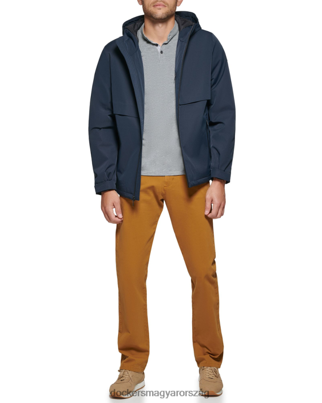 Dockers férfiak flex tech hegesztett karimás kapucnis pulóver P840P633 ruházat sötétkék blézer - kék