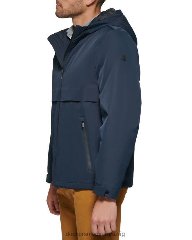 Dockers férfiak flex tech hegesztett karimás kapucnis pulóver P840P633 ruházat sötétkék blézer - kék