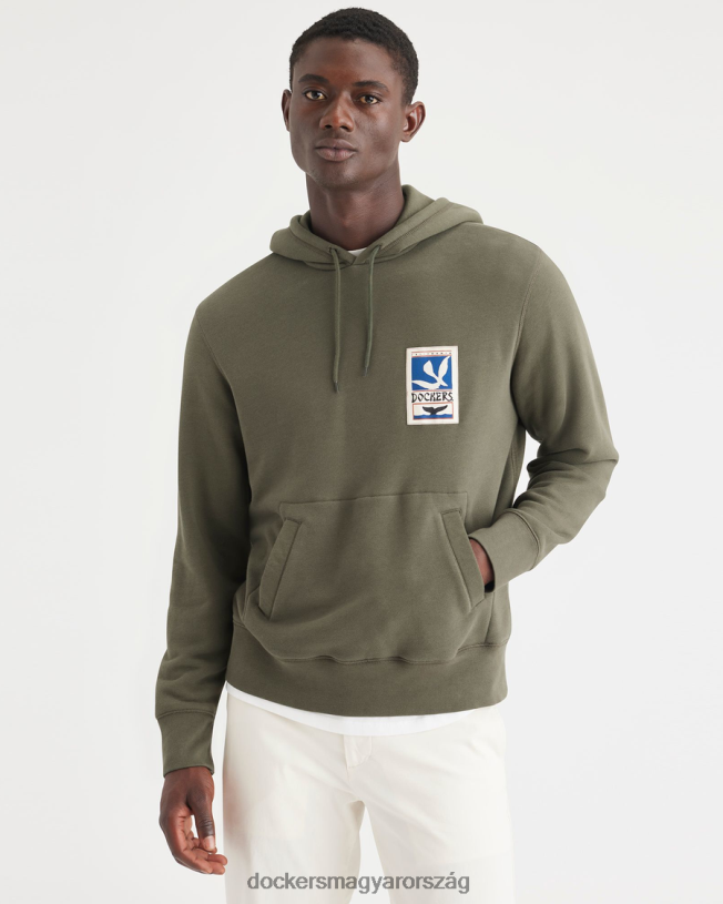 Dockers férfiak pulcsi, normál szabású P840P221 ruházat keki zöld