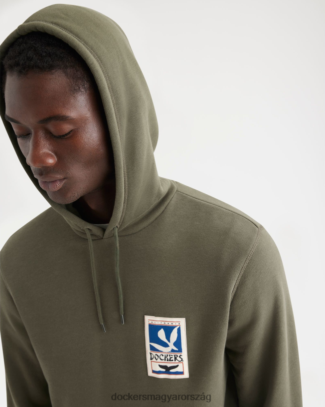 Dockers férfiak pulcsi, normál szabású P840P221 ruházat keki zöld