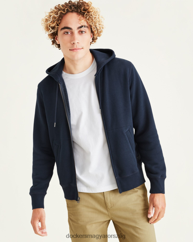 Dockers férfiak sport teljes cipzáras kapucnis, normál szabású P840P401 ruházat pembroke - kék