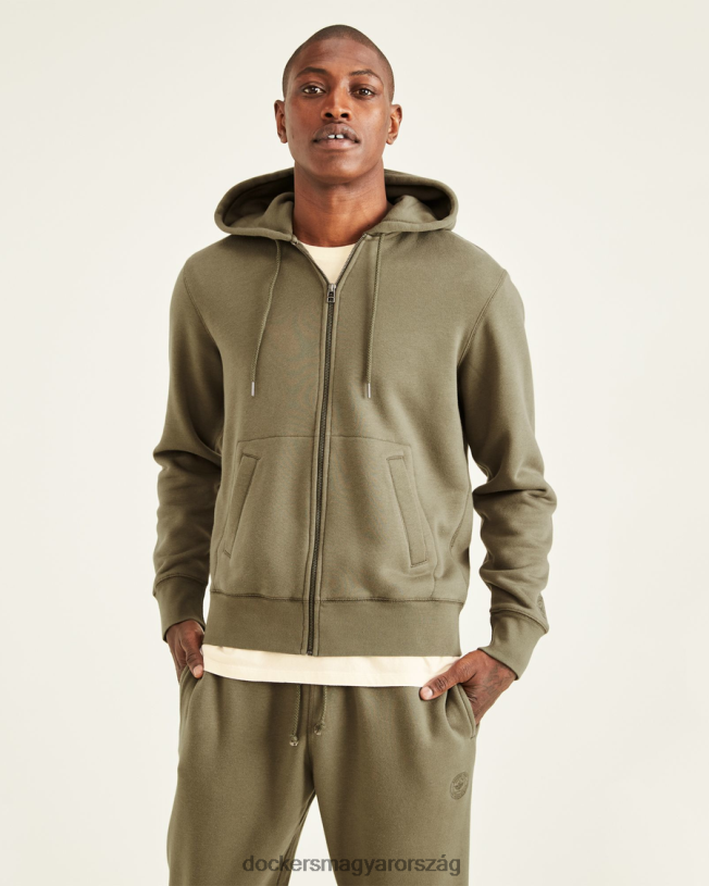 Dockers férfiak sport teljes cipzáras kapucnis, normál szabású P840P524 ruházat camo - zöld