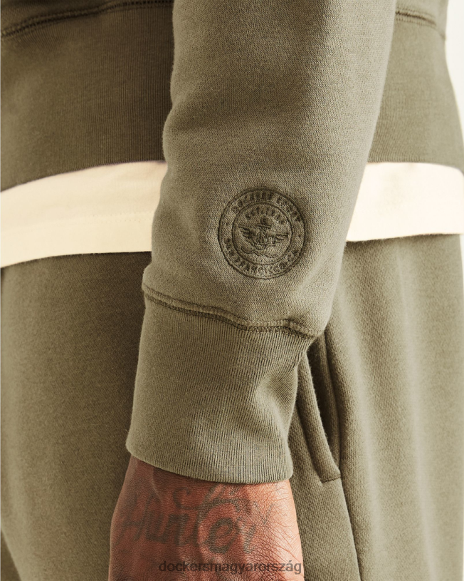 Dockers férfiak sport teljes cipzáras kapucnis, normál szabású P840P524 ruházat camo - zöld