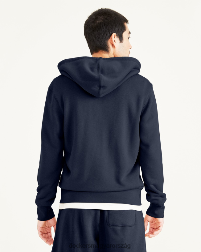 Dockers férfiak sport teljes cipzáras kapucnis, normál szabású P840P526 ruházat sötétkék blézer - kék