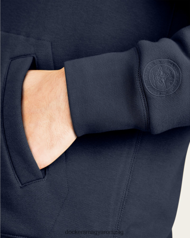 Dockers férfiak sport teljes cipzáras kapucnis, normál szabású P840P526 ruházat sötétkék blézer - kék