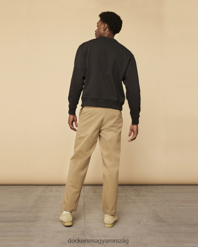 Dockers férfiak Az USA-ban készült, zúzott nyakú pulóver P840P308 ruházat kaviár - fekete