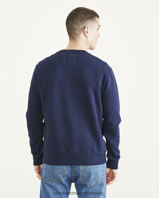 Dockers férfiak crewneck pulóver, normál szabású P840P557 ruházat sötétkék blézer - kék