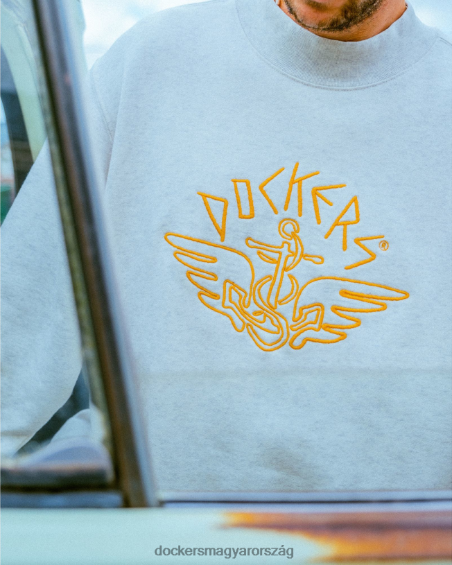 Dockers férfiak dandois mockneck pulóver P840P348 ruházat világos hangaszürke