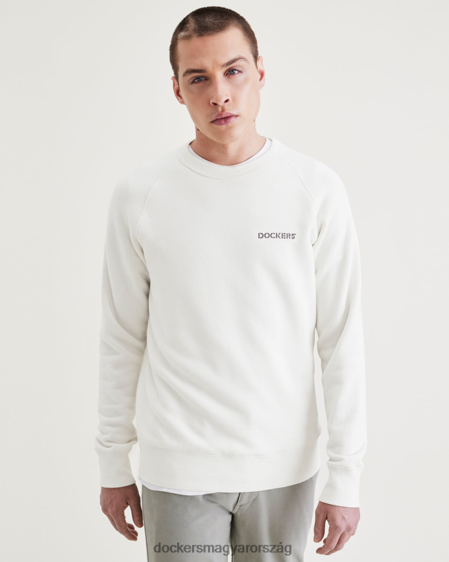 Dockers férfiak eredeti crewneck pulóver, normál szabású P840P222 ruházat kócsag - fehér