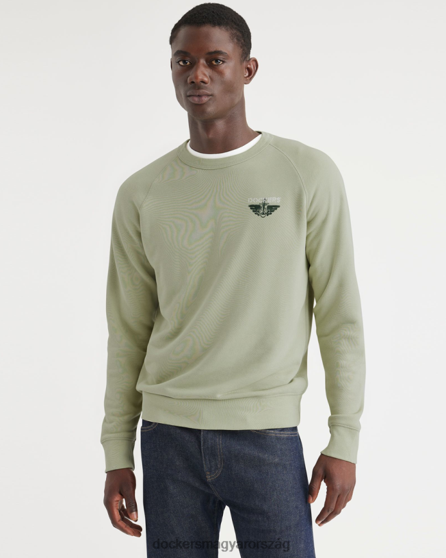 Dockers férfiak eredeti crewneck pulóver, normál szabású P840P223 ruházat szösz - zöld