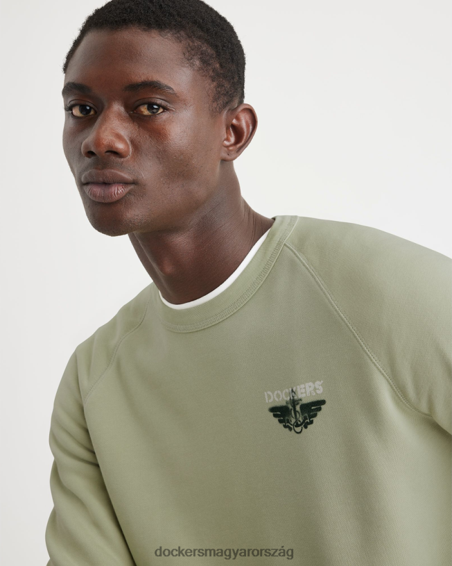 Dockers férfiak eredeti crewneck pulóver, normál szabású P840P223 ruházat szösz - zöld