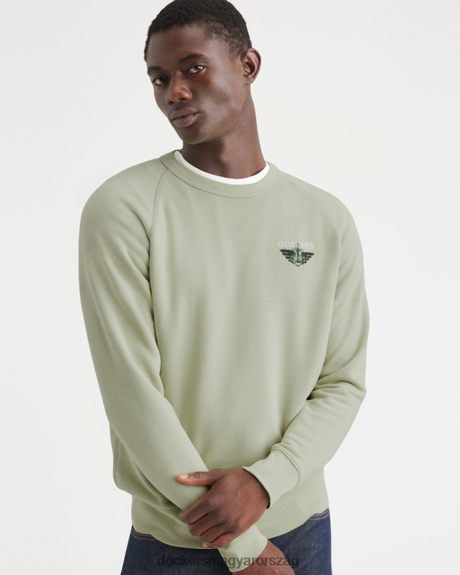 Dockers férfiak eredeti crewneck pulóver, normál szabású P840P223 ruházat szösz - zöld