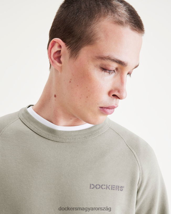 Dockers férfiak eredeti crewneck pulóver, normál szabású P840P224 ruházat erdei köd - zöld
