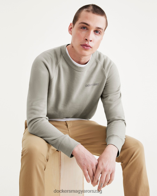 Dockers férfiak eredeti crewneck pulóver, normál szabású P840P224 ruházat erdei köd - zöld