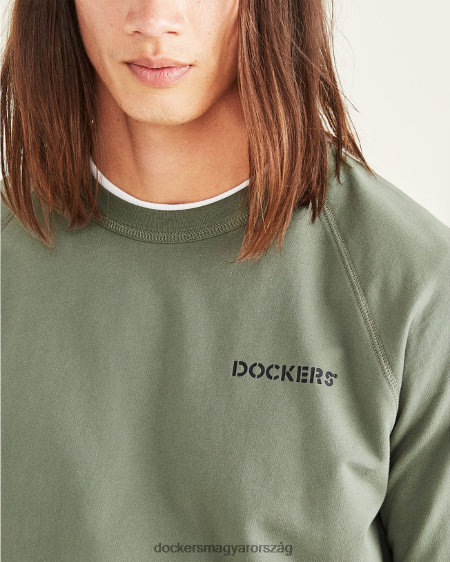 Dockers férfiak eredeti crewneck pulóver, normál szabású P840P641 ruházat agave zöld