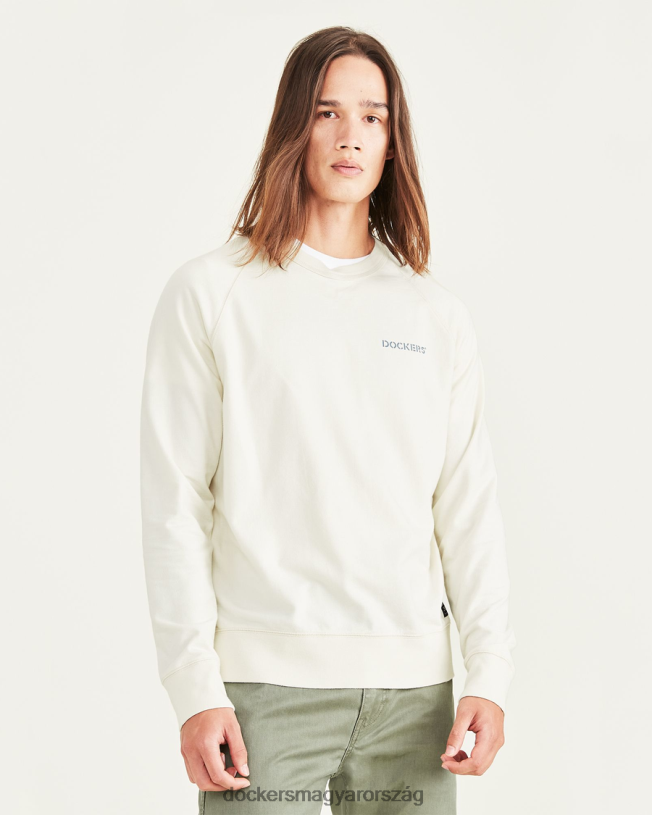 Dockers férfiak eredeti crewneck pulóver, normál szabású P840P642 ruházat kócsag - fehér