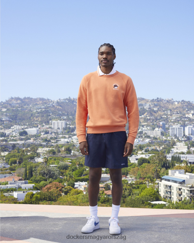 Dockers férfiak malbon eredeti crewneck pulóver, normál szabású P840P439 ruházat poros agyag - vörös