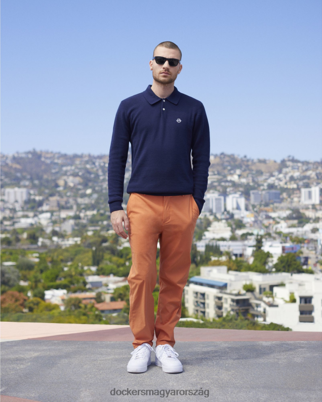 Dockers férfiak malbon pulóver póló, normál szabású P840P422 ruházat sötétkék blézer - kék